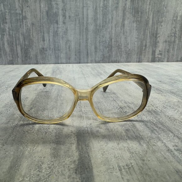 Blake Janet Design Eyeglasses Frames Only TAN Brown Crystal Full Rim Small - Picture 9 of 13
